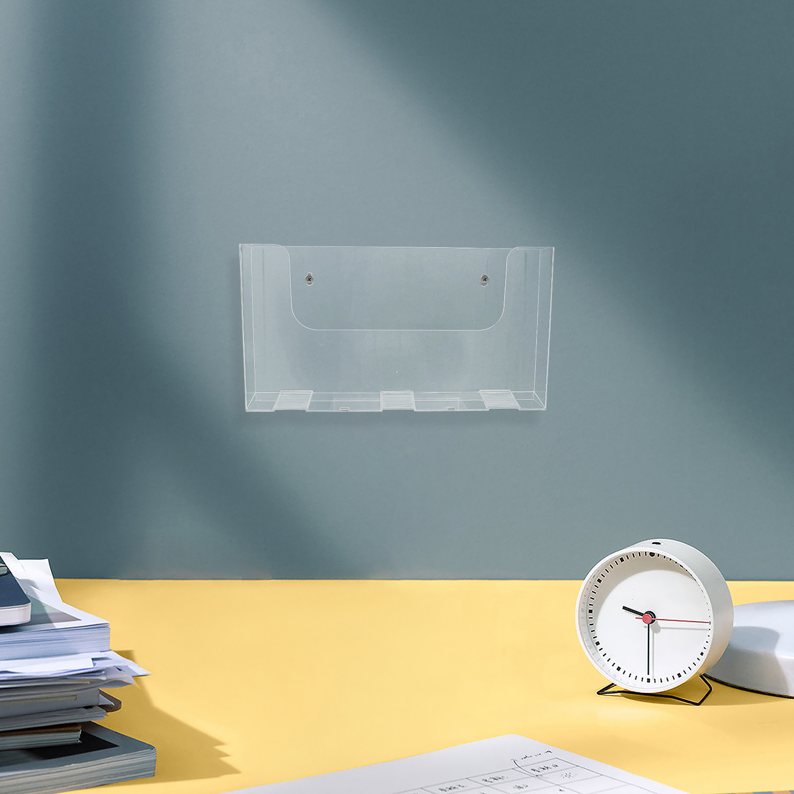 Magazine Holder Rack - Acrylic Wall File Holder 2 Pack