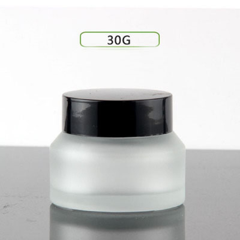 Gel Refill Pack - 30G frosted glass jar black lid