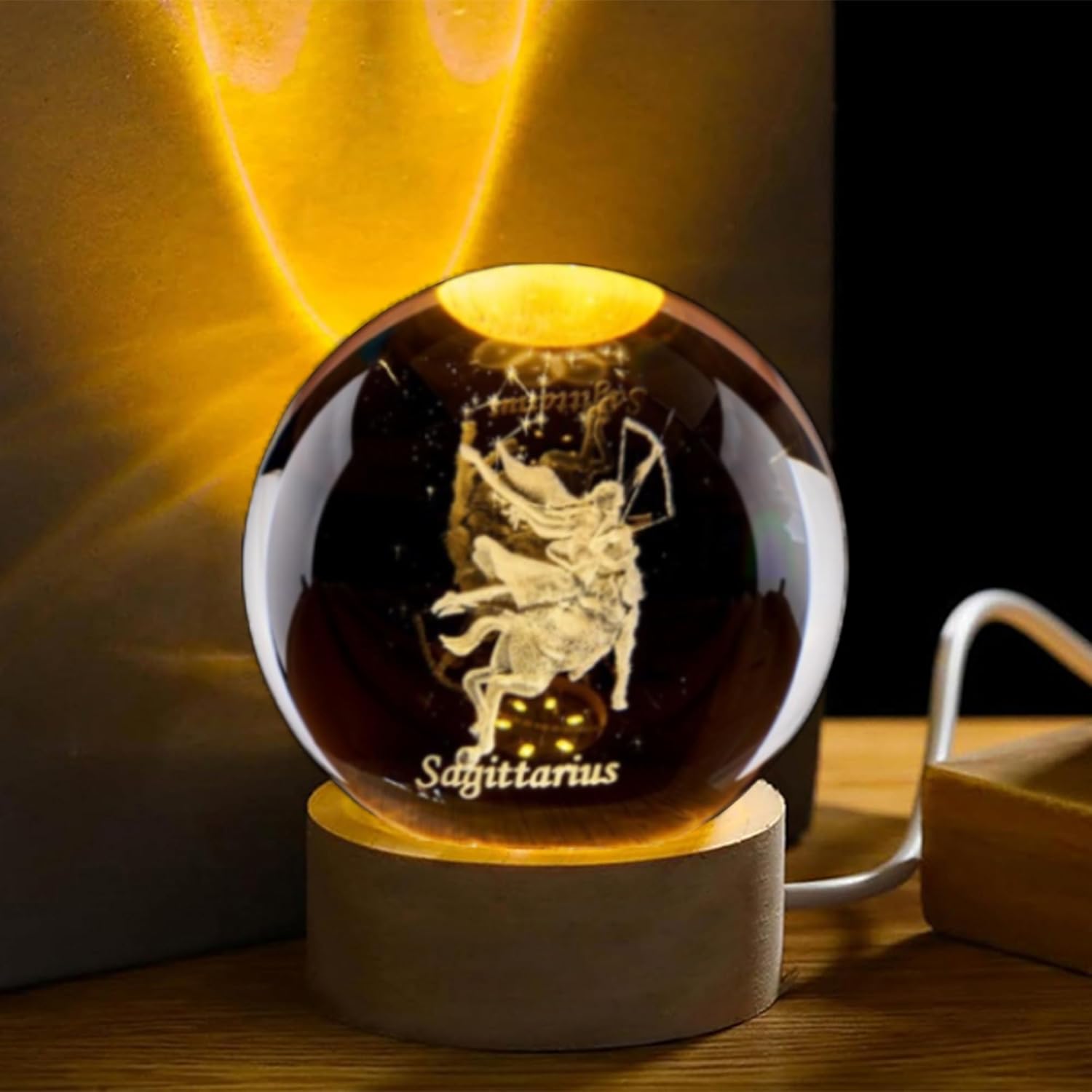 3D Sagittarius Crystal Ball wi - đánh giá và giá Paper Weight Crystal