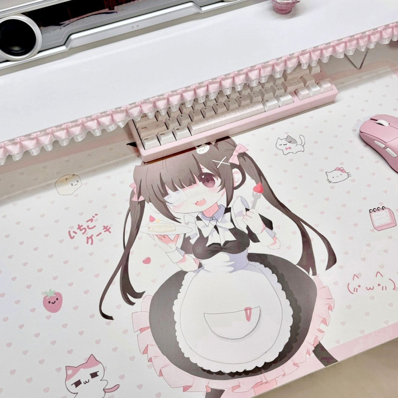 Cute Anime Maid Girl PU Leathe - đánh giá và giá Leather Desk Pad