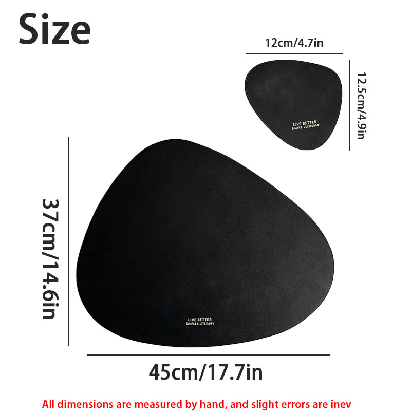 2/4/8/12pcs Teardrop Leather P - đánh giá và giá Leather Desk Pad