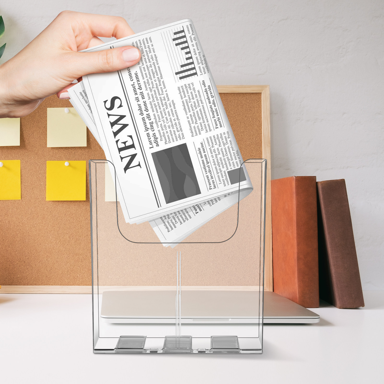 2Pcs Clear Acrylic Wall File O - đánh giá và giá Magazine Holder Rack