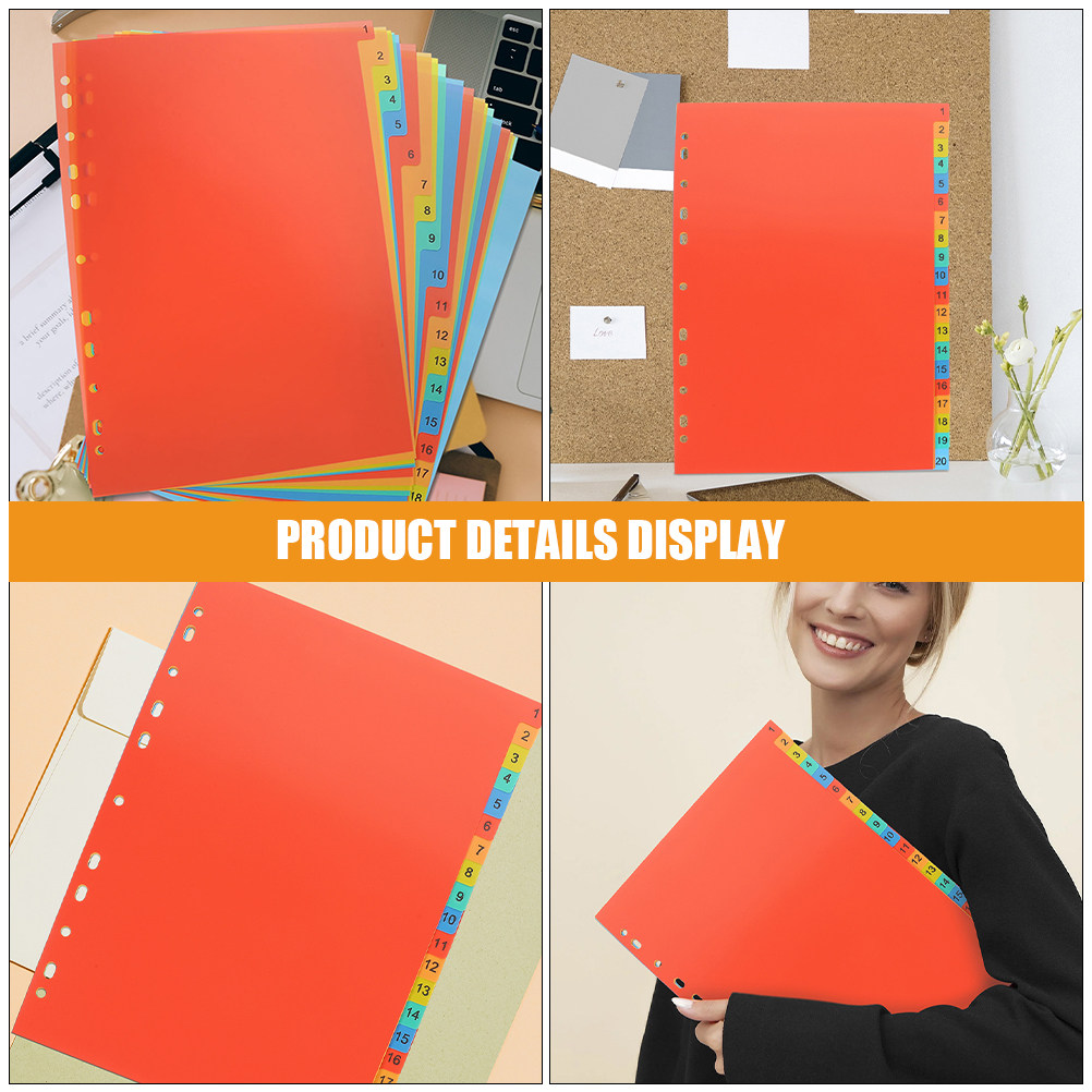 2 sets File Organizer Document - đánh giá và giá Tab Divider A4