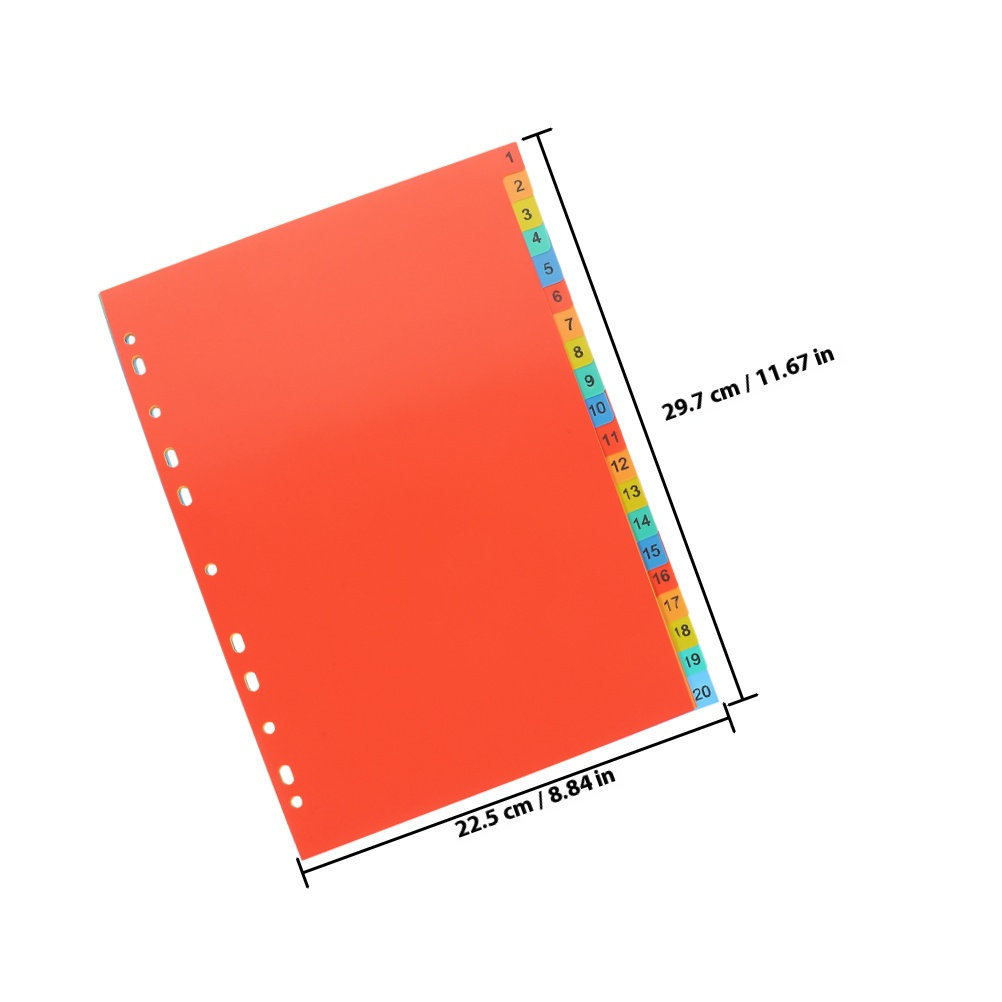 2 sets File Organizer Document - đánh giá và giá Tab Divider A4