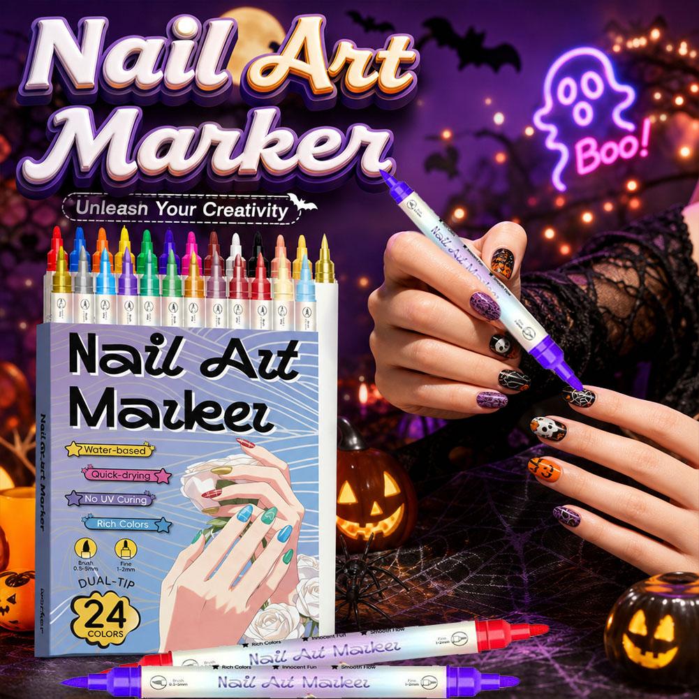 12/24 Colors Dual Tip Nail Art - đánh giá và giá Correction Pen Fine