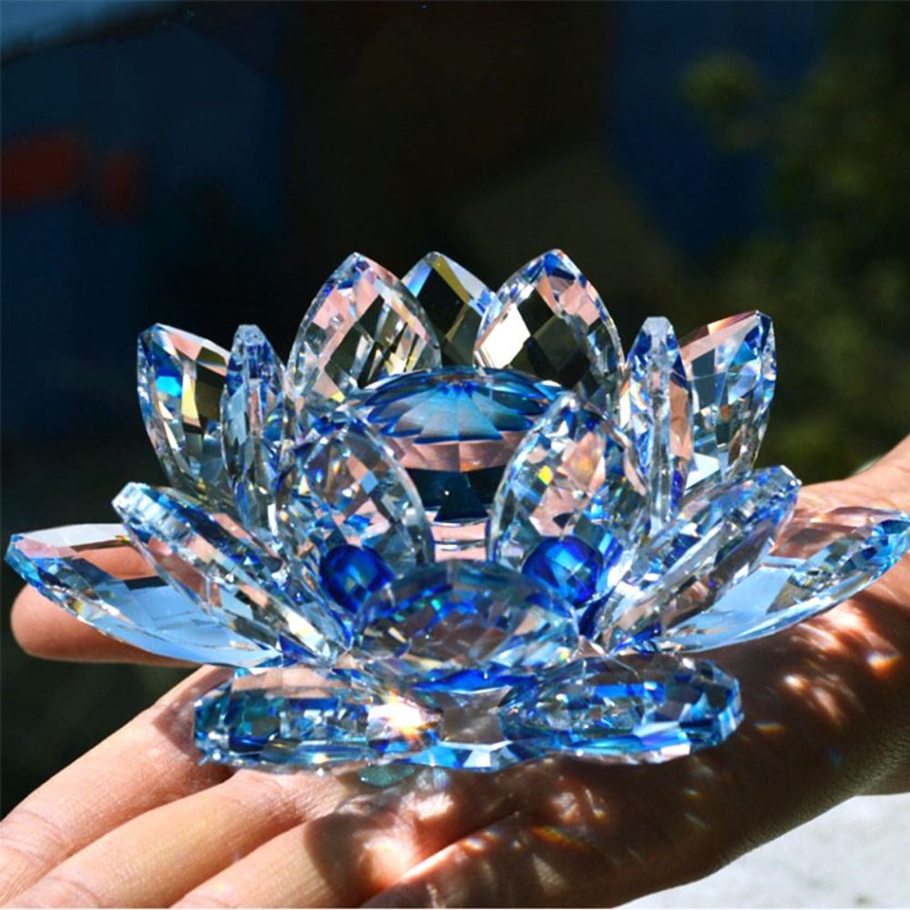 Crystal Lotus Flower Figurine  - đánh giá và giá Paper Weight Crystal