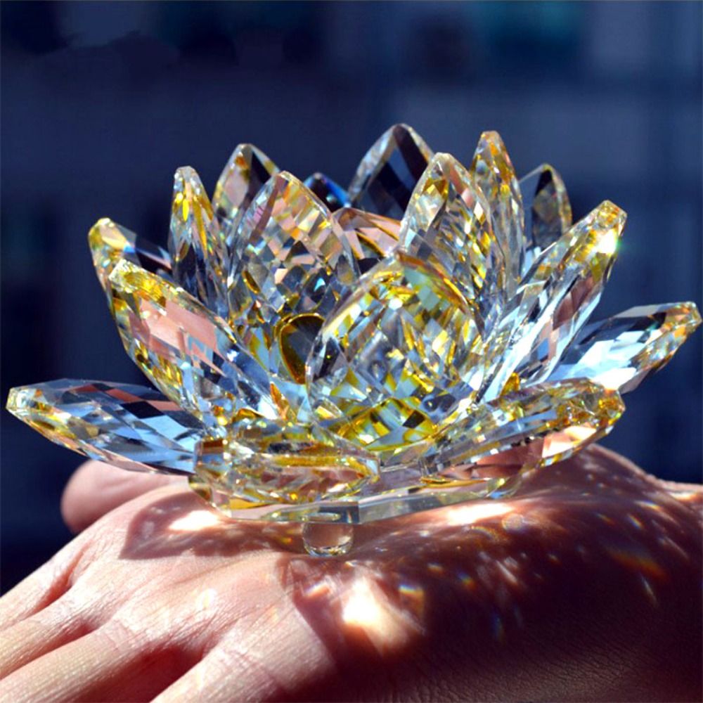 Crystal Lotus Flower Figurine  - đánh giá và giá Paper Weight Crystal
