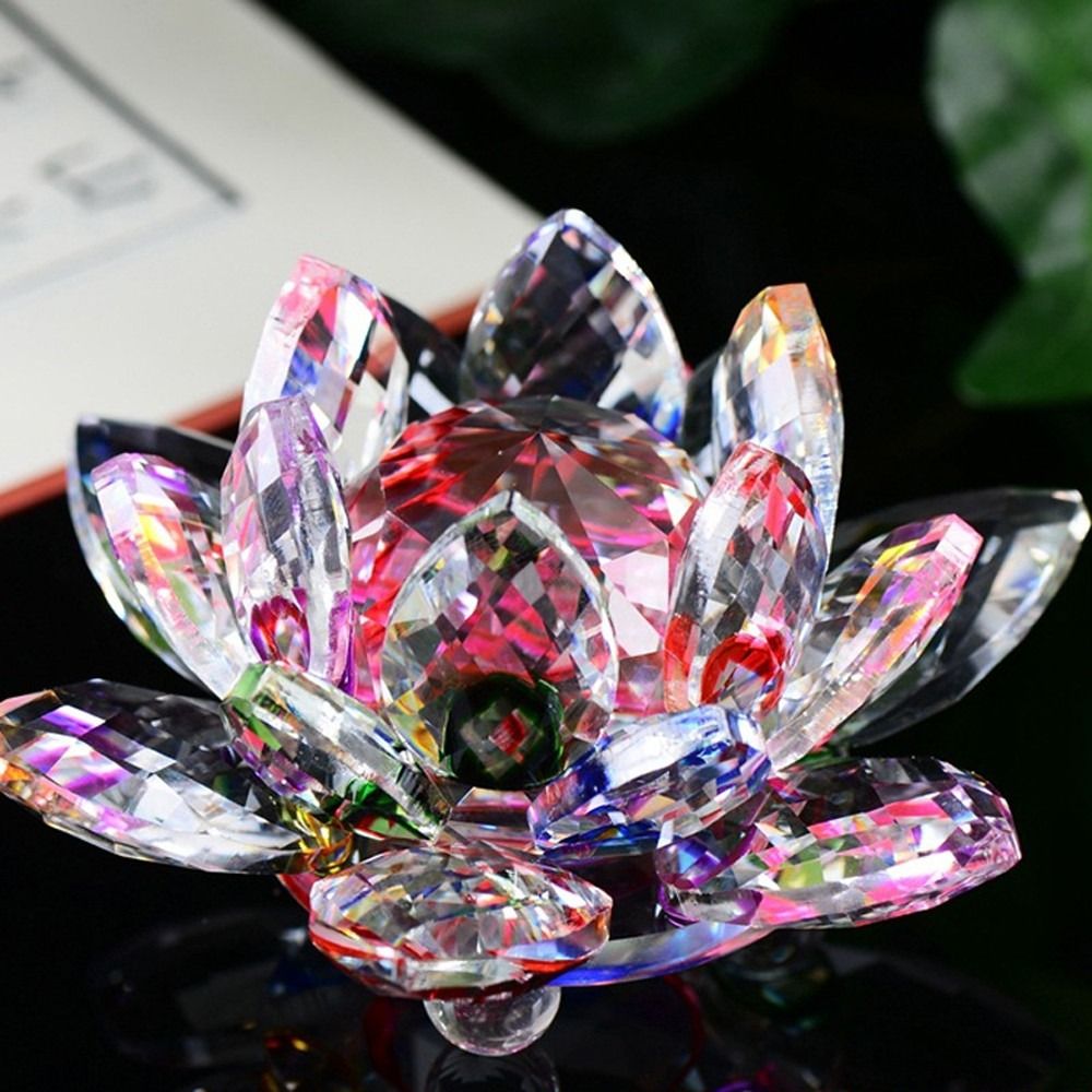 Crystal Lotus Flower Figurine  - đánh giá và giá Paper Weight Crystal