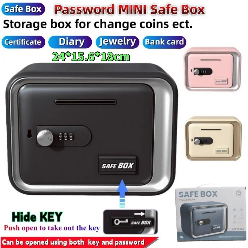 24x18x15cm Safe Box with Key L - đánh giá và giá Card Index Box